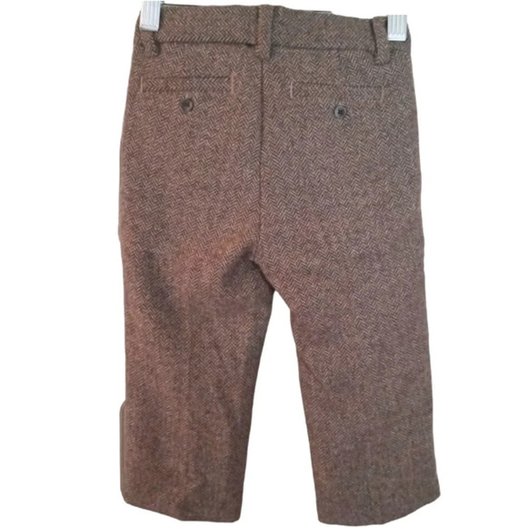 Janie & Jack Boys Wool Blend Herringbone Suit Trousers Size 18-24 Mos. - Picture 2 of 8